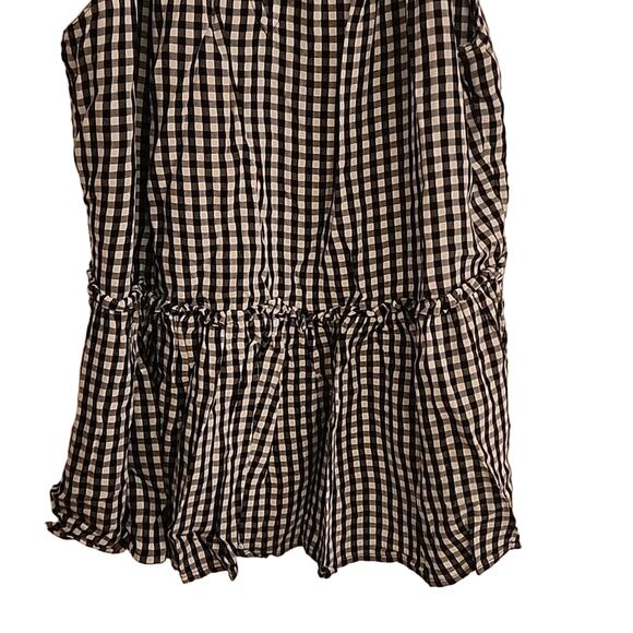 Loft Black/White Checkered Sleeveless Top. Small - Picture 3 of 6